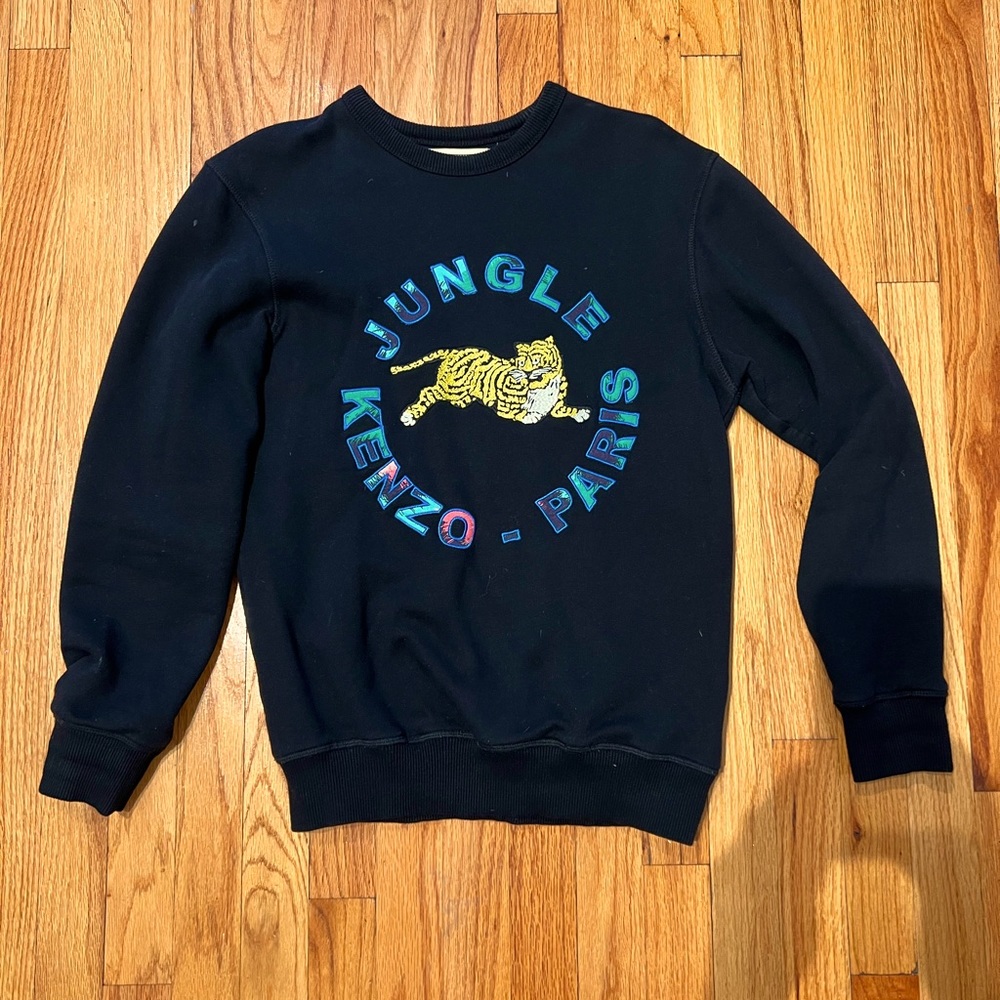 Limited Edition KENZO x H&M Jungle Tiger embroidered, warm, black sweatshirt